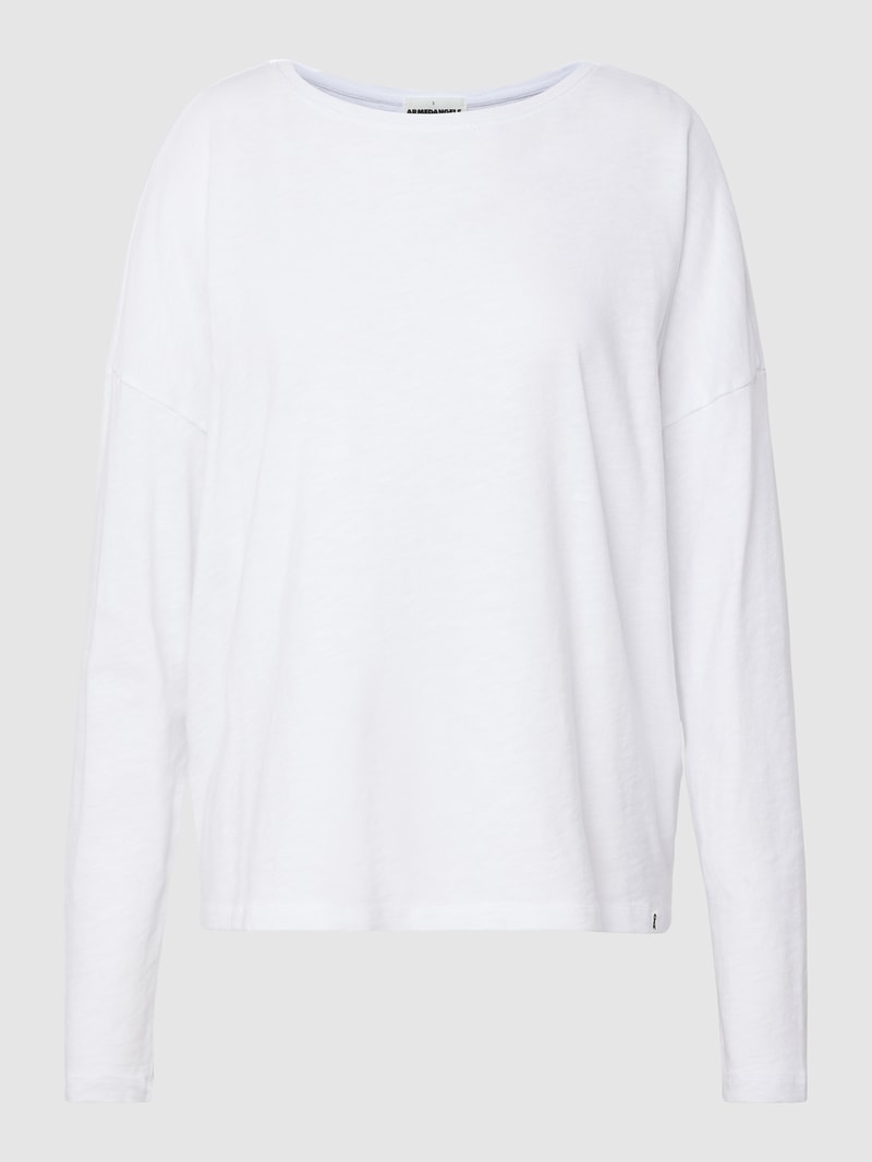 Oversized Longsleeve mit überschnittenen Schultern Modell 'ZORAA' in weiß