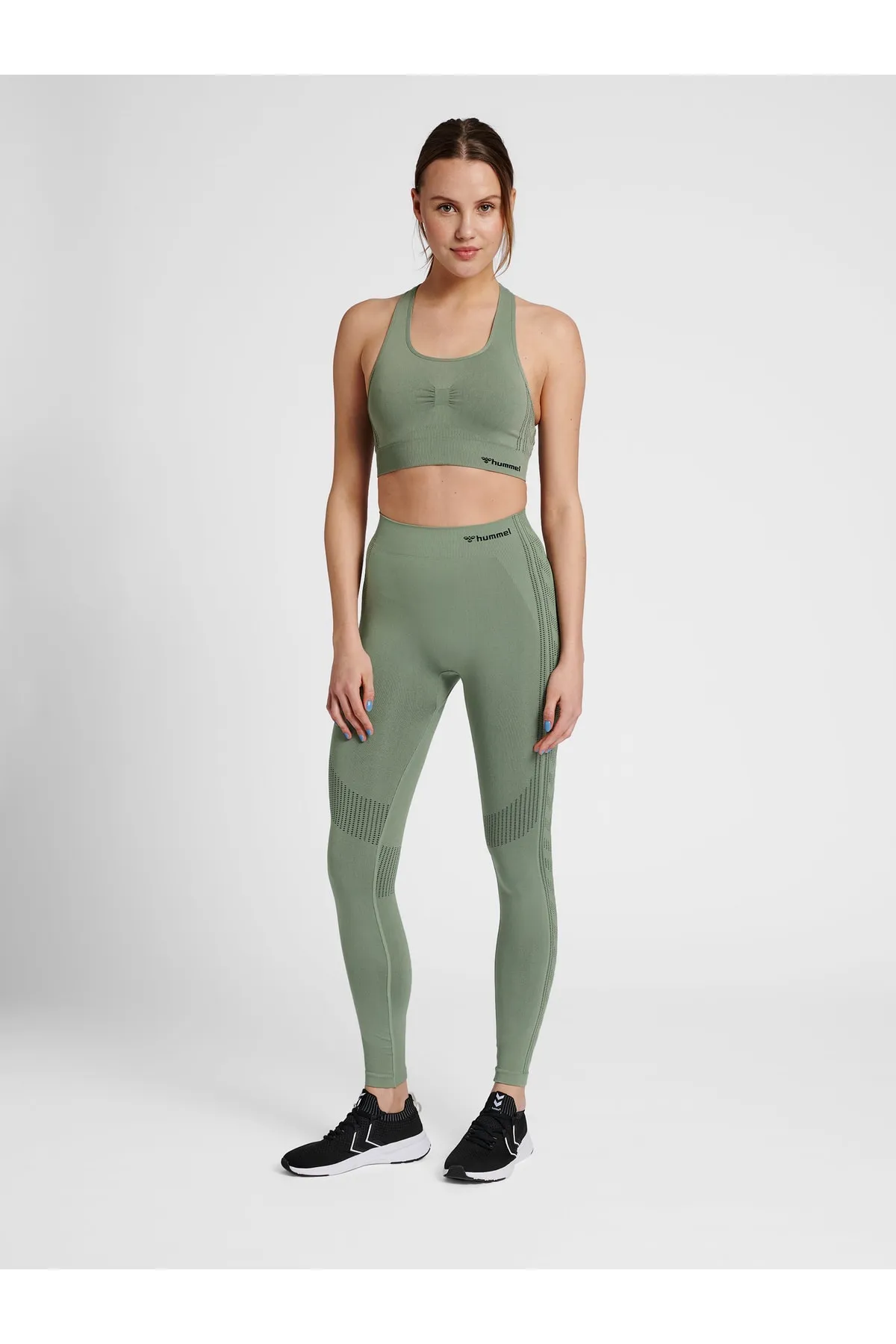 hummel  Sport-Leggings - Grün - Mittlerer Bund