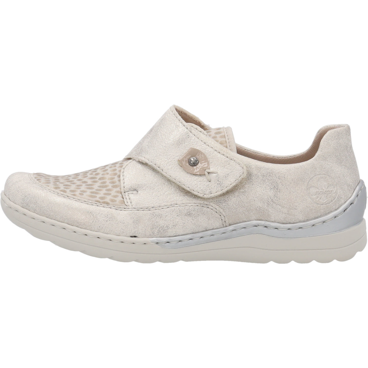 Rieker 48951, Klassische Halbschuhe, Damen, beige-gold/perlcreme/cliff