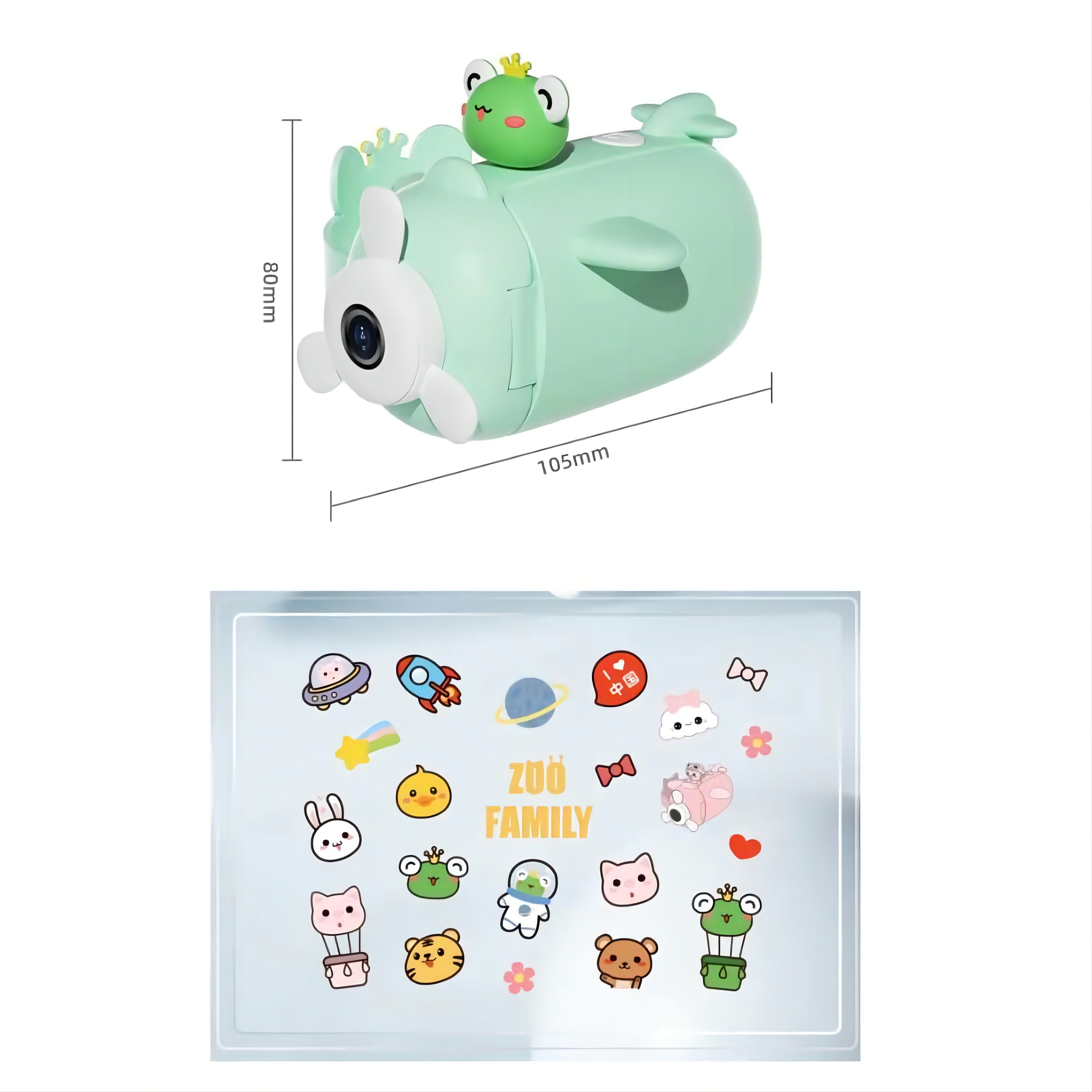 A Ade Kids Camera 1080P mit 2.0 IPS-Bildschirm Kinderkamera (50 MP, inkl. Dual-Objektiv Digitalkameras für 3-12 Jahre Kinder, 32GB SD Karte, Grün)