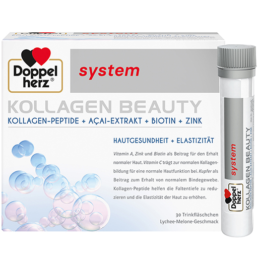 DOPPELHERZ Kollagen Beauty system Trinkfläschchen  30 St  Ampullen