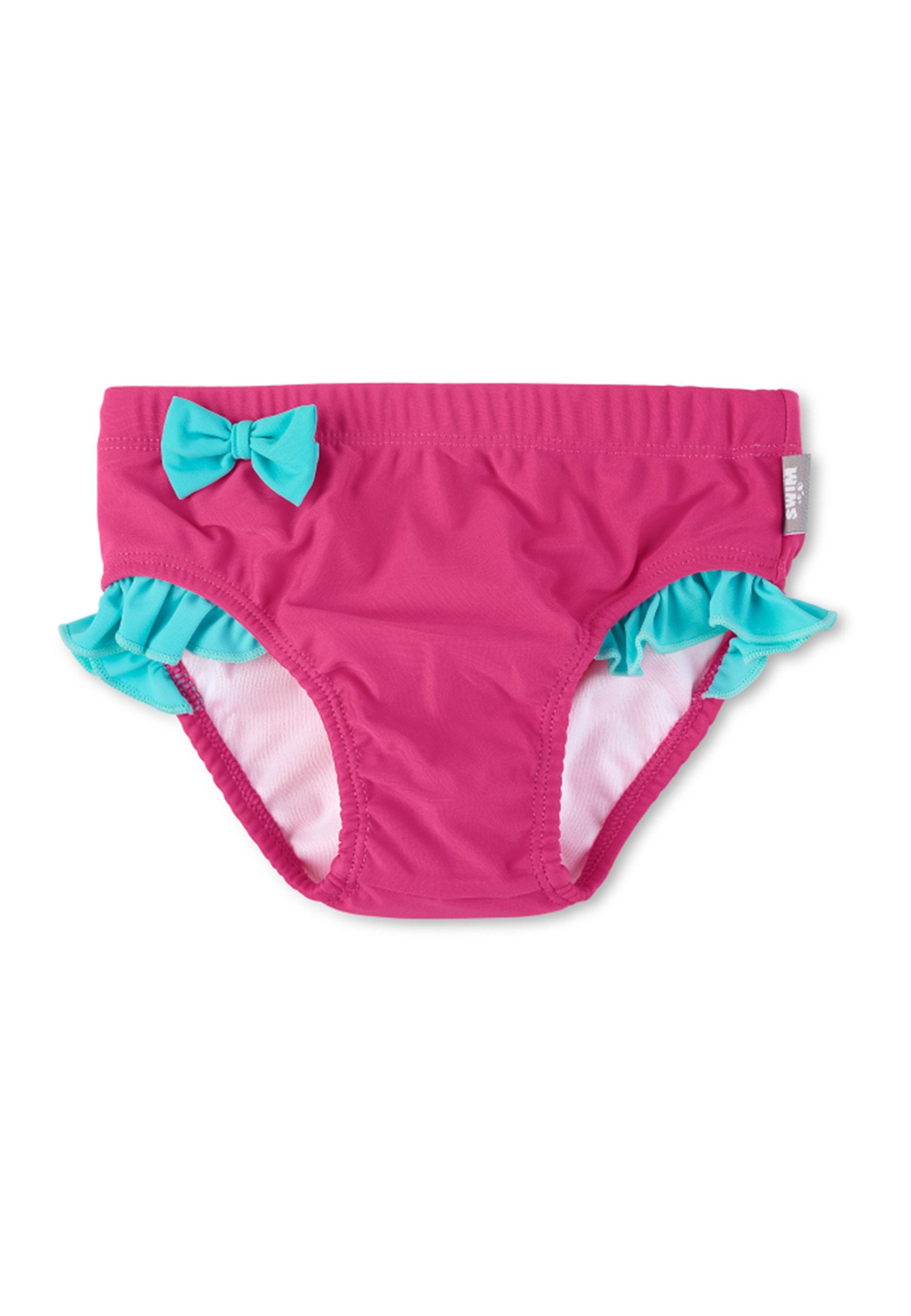 Sterntaler® Badehose Badehose Rüschen (1-St., Baby Schwimmshorts mit Windelfutter, Badeshorts Kinder) Baby Badehose mit Schleife und Rüschen, Badepants