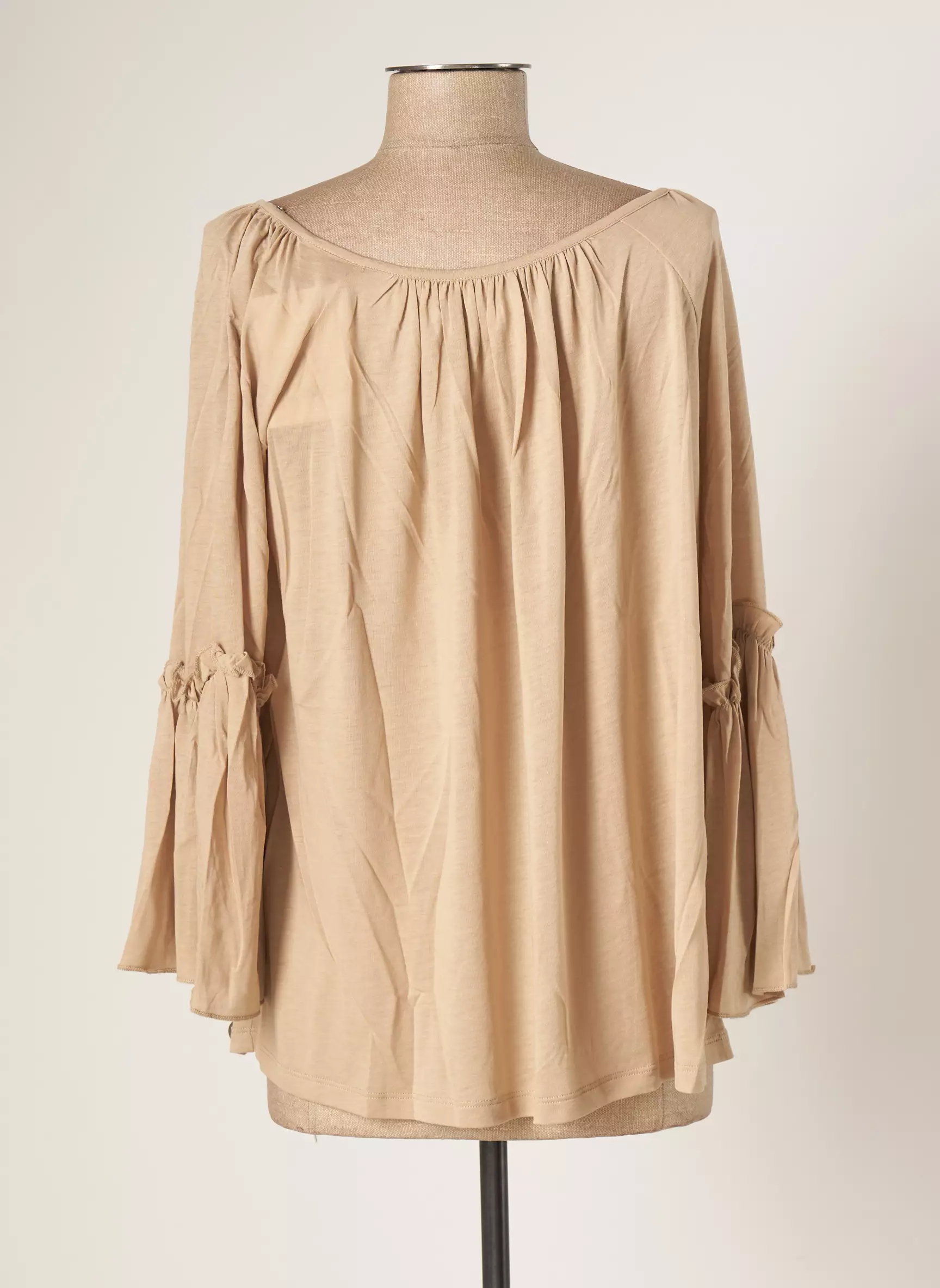 Blanc Boheme Tshirts Femme couleur beige