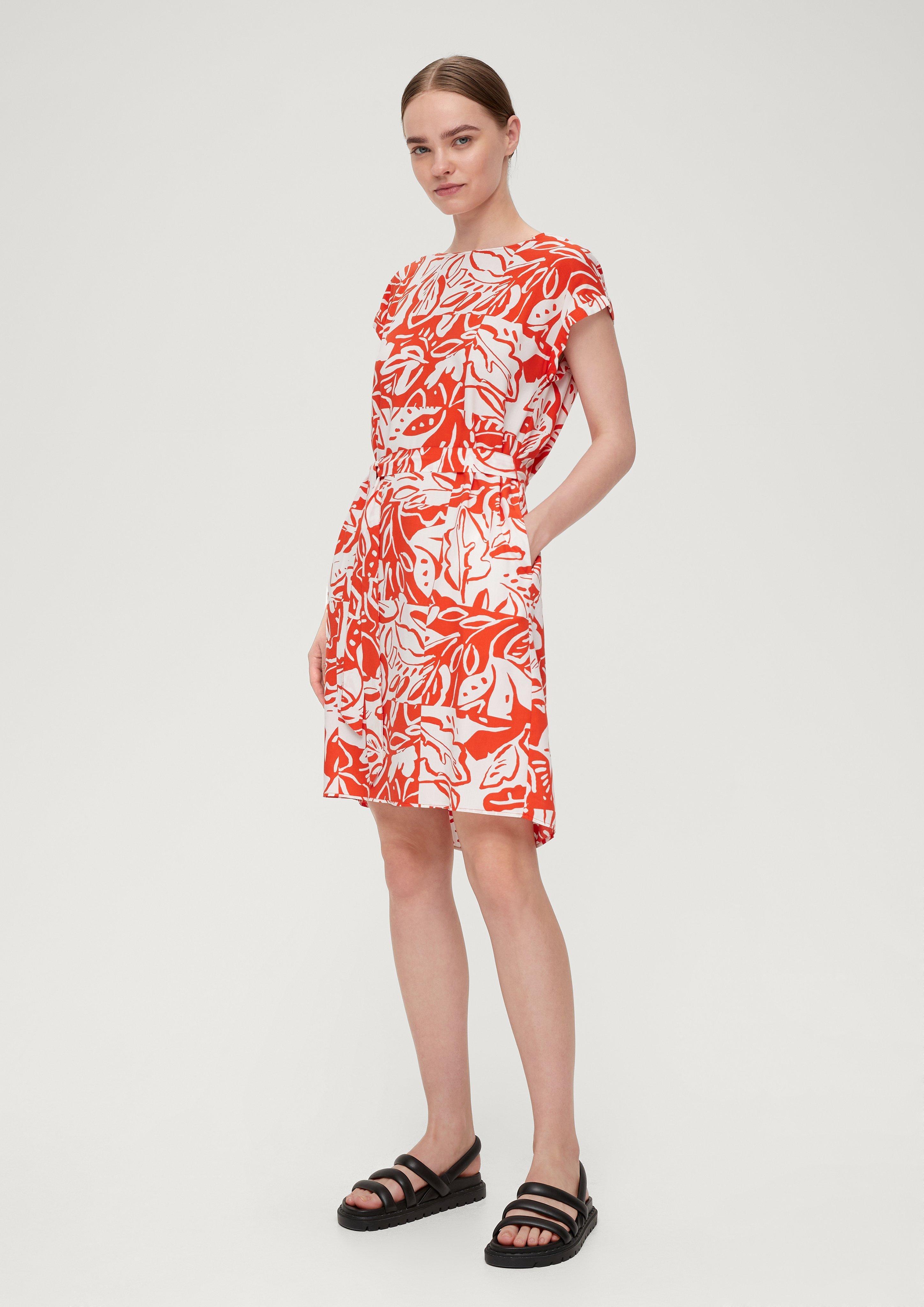 Kleid mit Bindeband aus Viskose  2131810-25A0