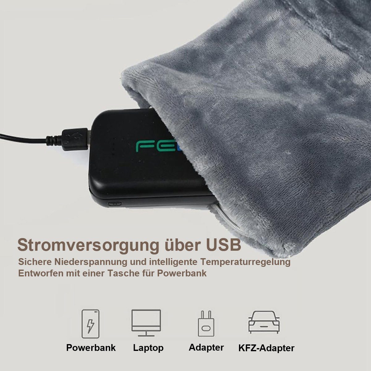 Yoyaxi Sitzheizkissen Beheiztes Sitzkissen für Bürostuhl, Linderung von Schulterschmerzen, Stromversorgung über USB, 10-Stunden-Timer und 3 Heizstufen