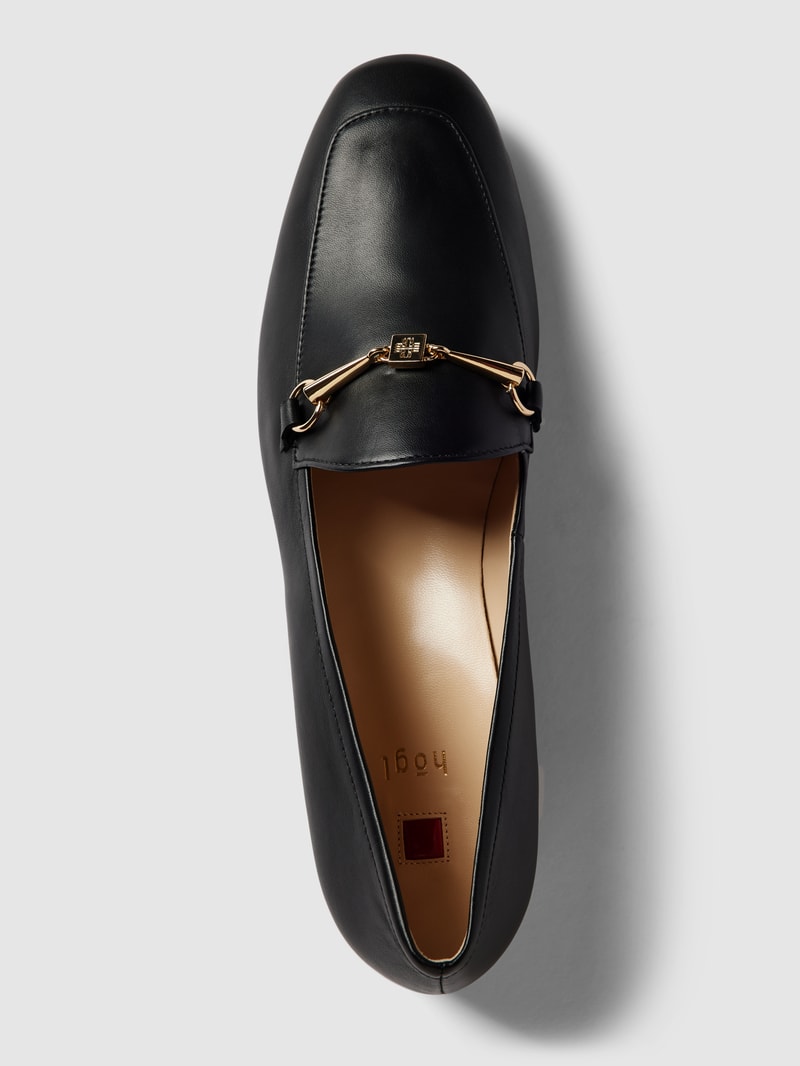 Penny-Loafer aus Leder mit Zierbesatz Modell 'Classic' in schwarz