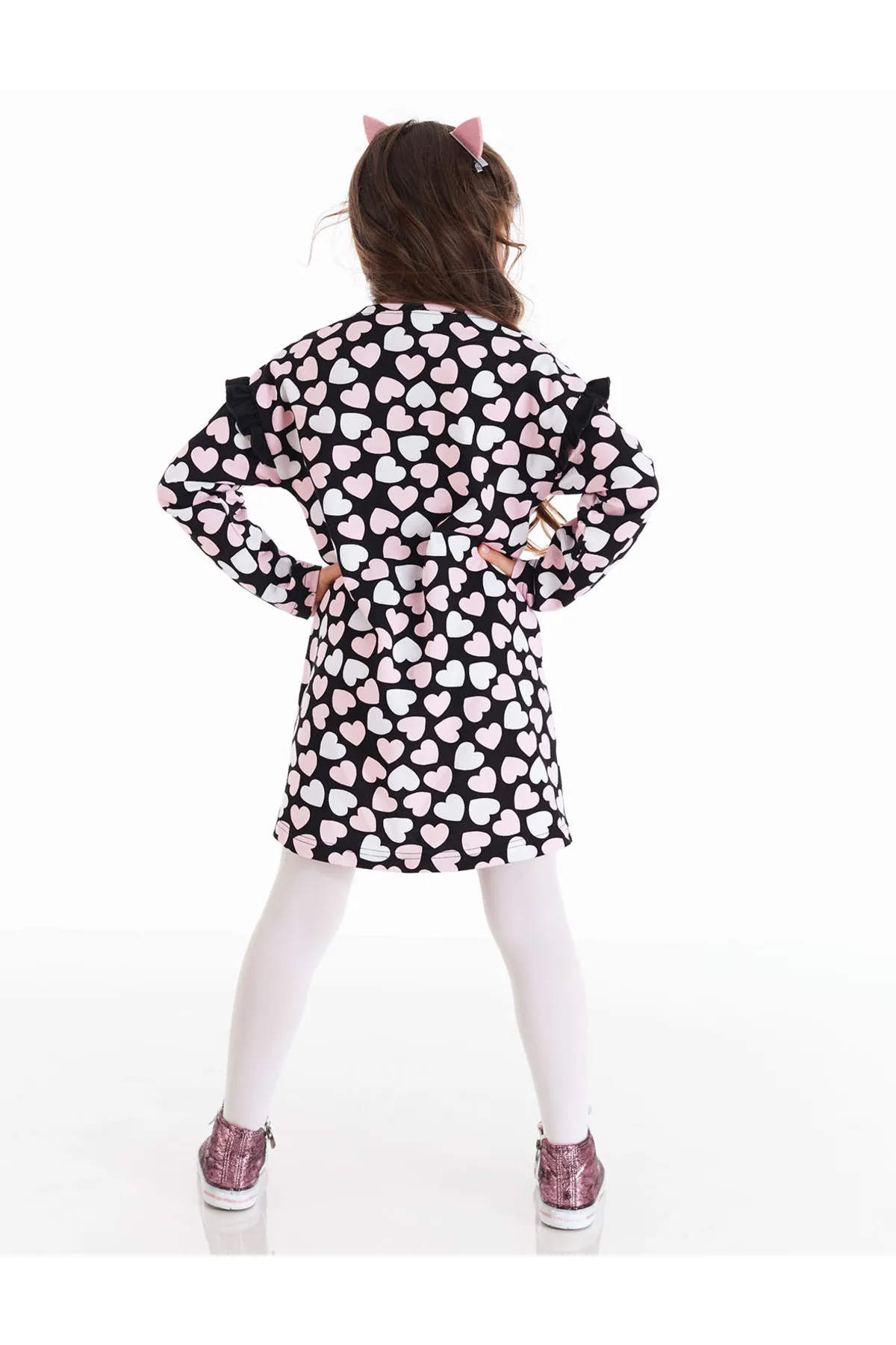 Denokids  Mädchenkleid mit silbernem Herz