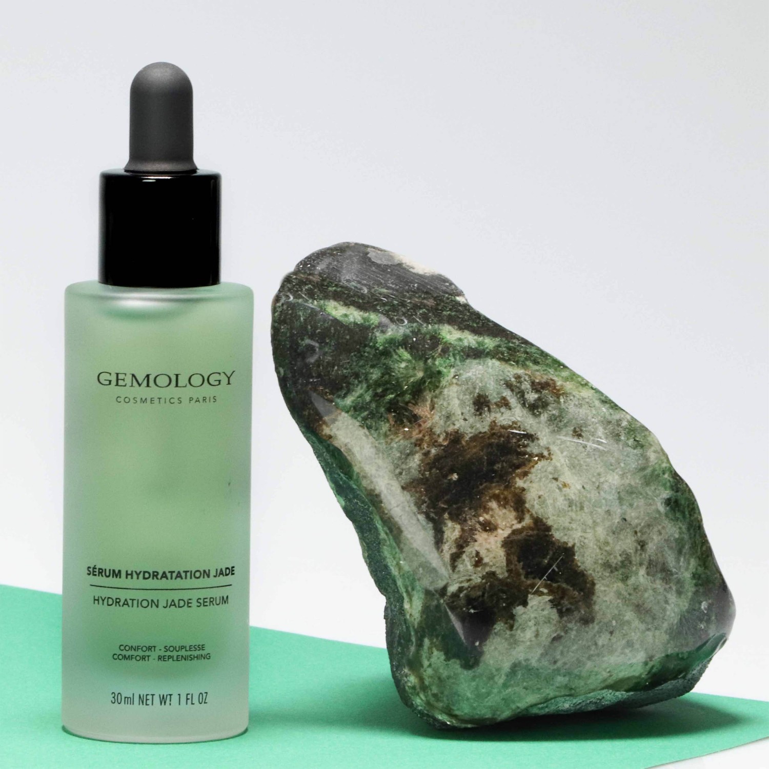 Gemology Jade mitrinošais serums — komforts[[,]] elastība