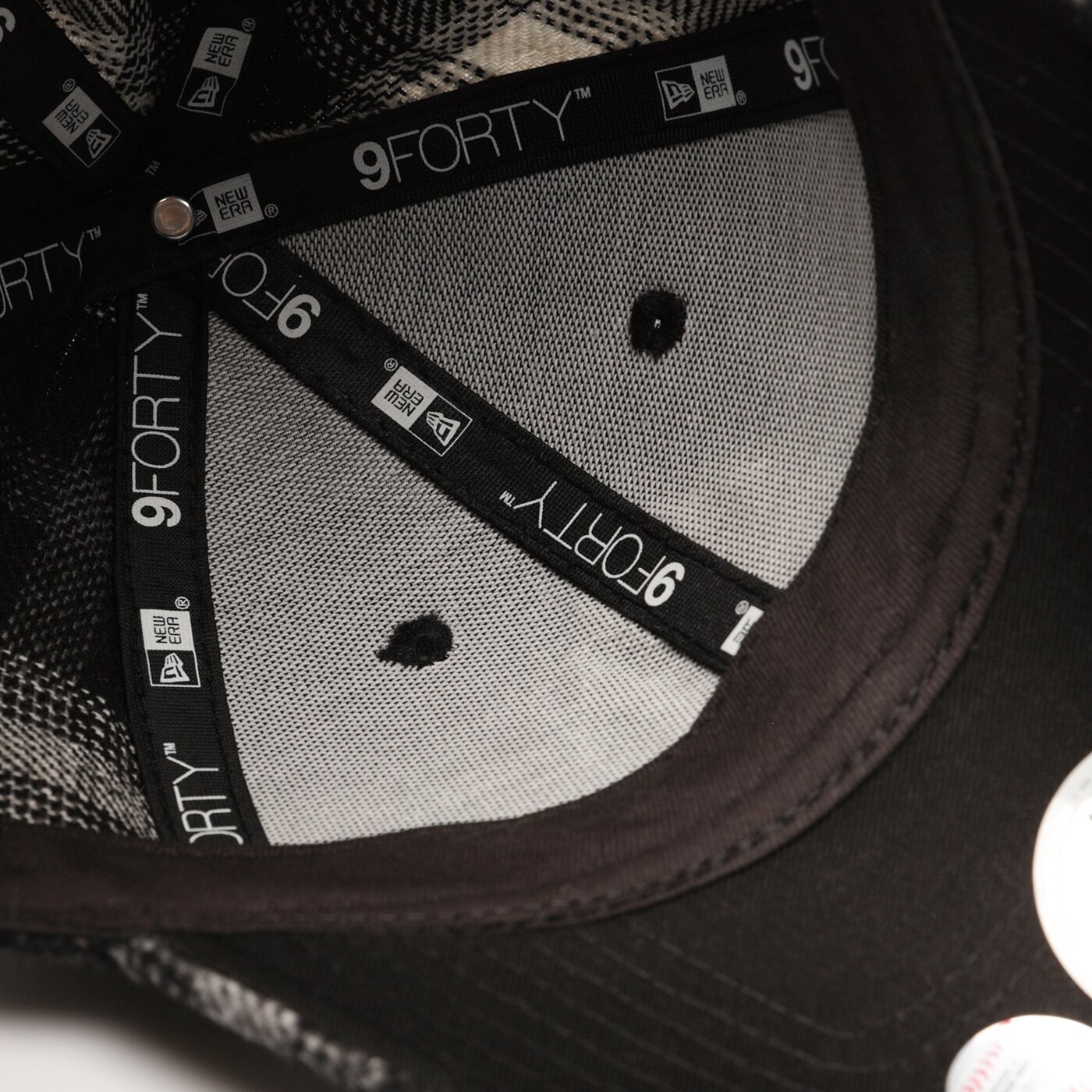NEW ERA MÜTZE WMNS PLAID 940 NYY BLK NEW YORK YANKEES Schwarz