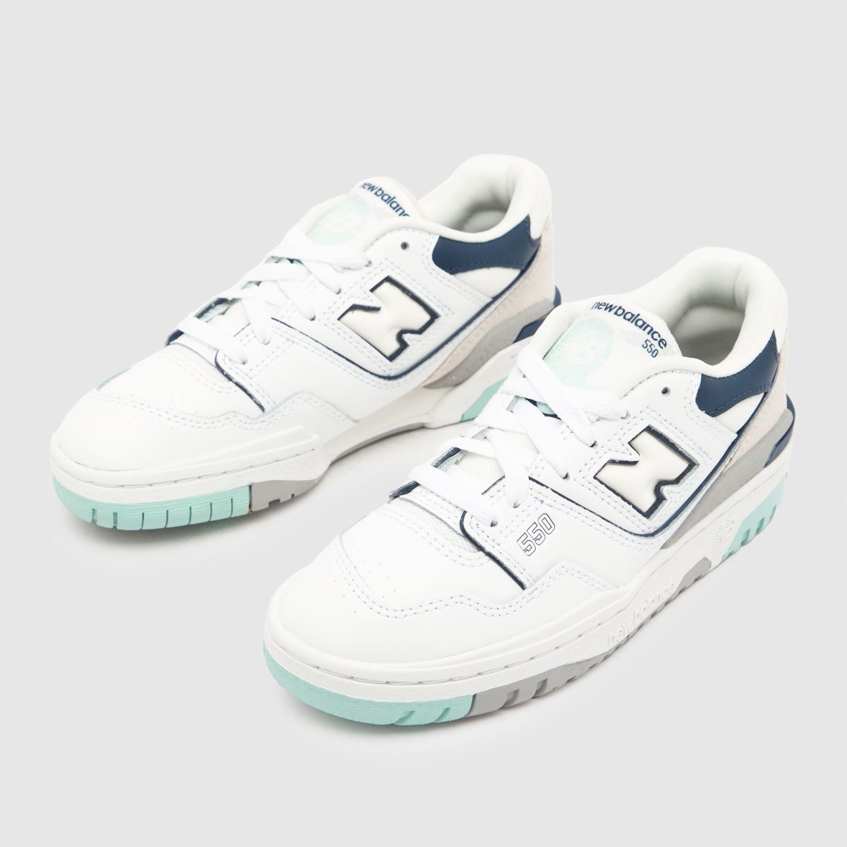 New Balance vita och marinblå 550 Youth-träningsskor