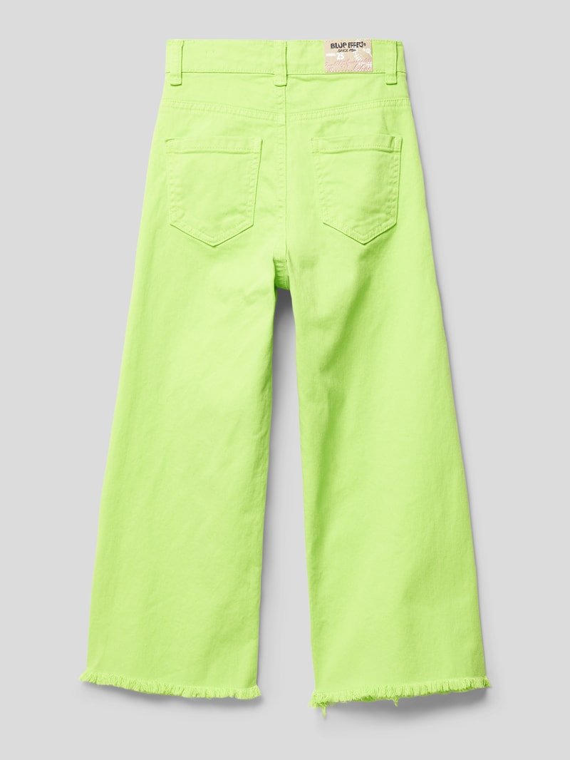 Jeans mit Label-Patch Modell 'Normal' in apfelgrün