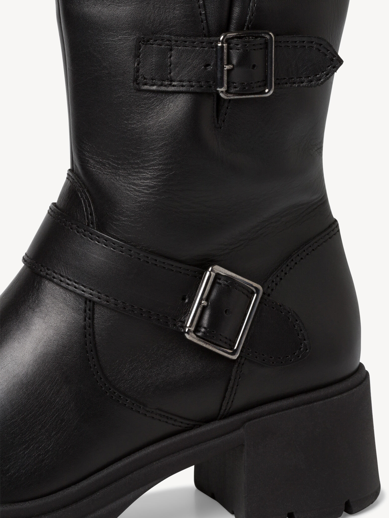 Bottine en cuir - noir