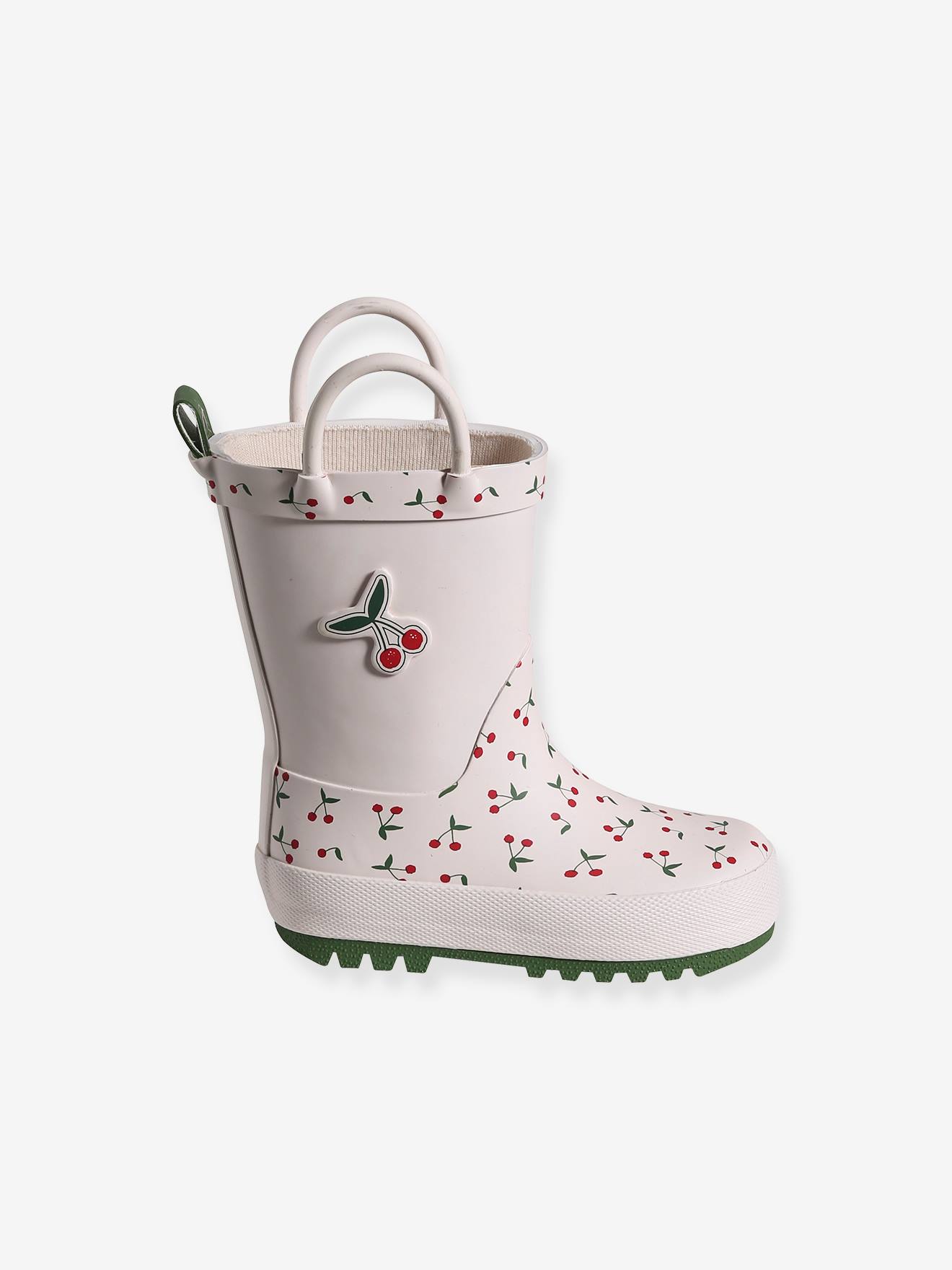 Vertbaudet Baby Gummistiefel mit Anziehtrick - rosa bedruckt