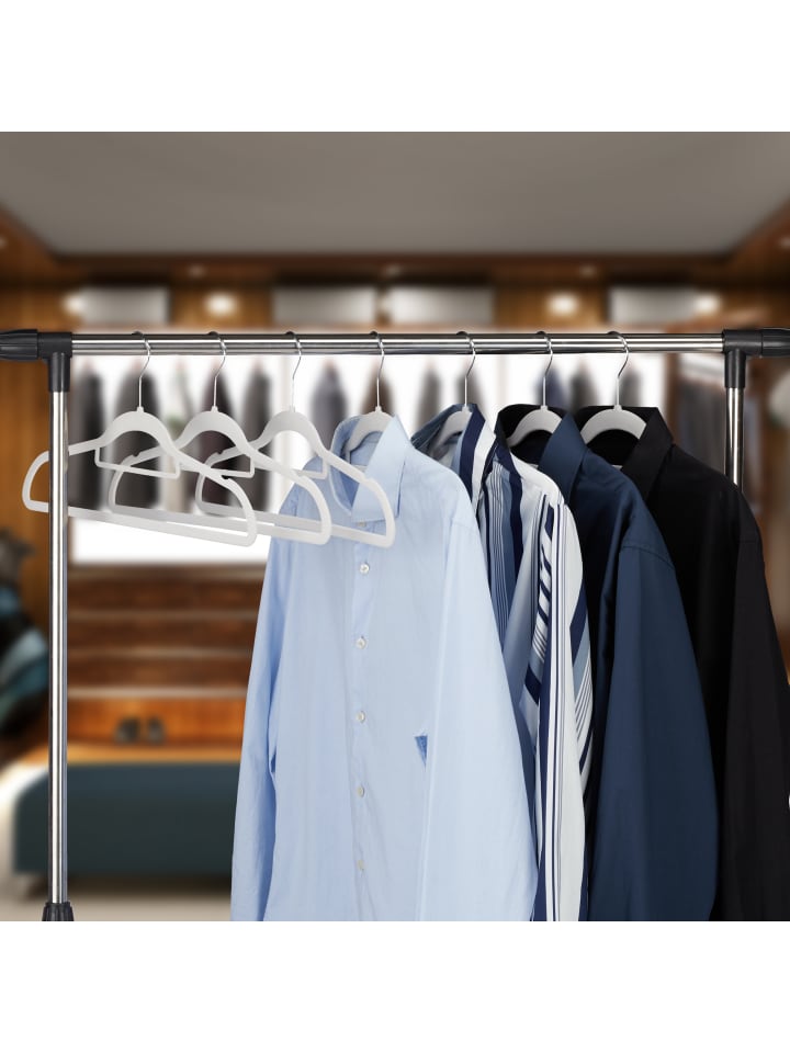 relaxdays 30er Set: Kleiderbügel in Weiß günstig kaufen onesize