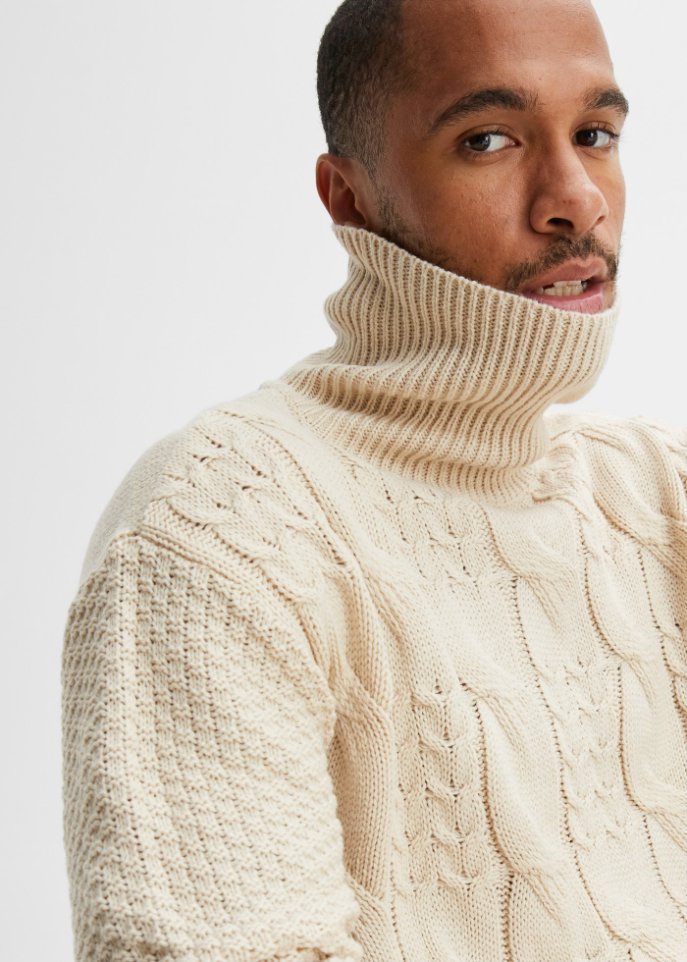 Rollkragenpullover, Loose Fit