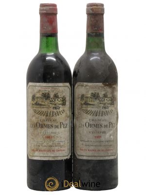 Château les Ormes de Pez  1981 - Lot de 2 Bouteilles