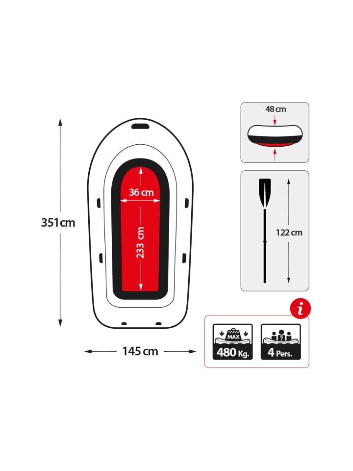 Intex Schlauchboot Seahawk 4 mit Paddel und Pumpe 351x145x48cm in bunt günstig kaufen onesize