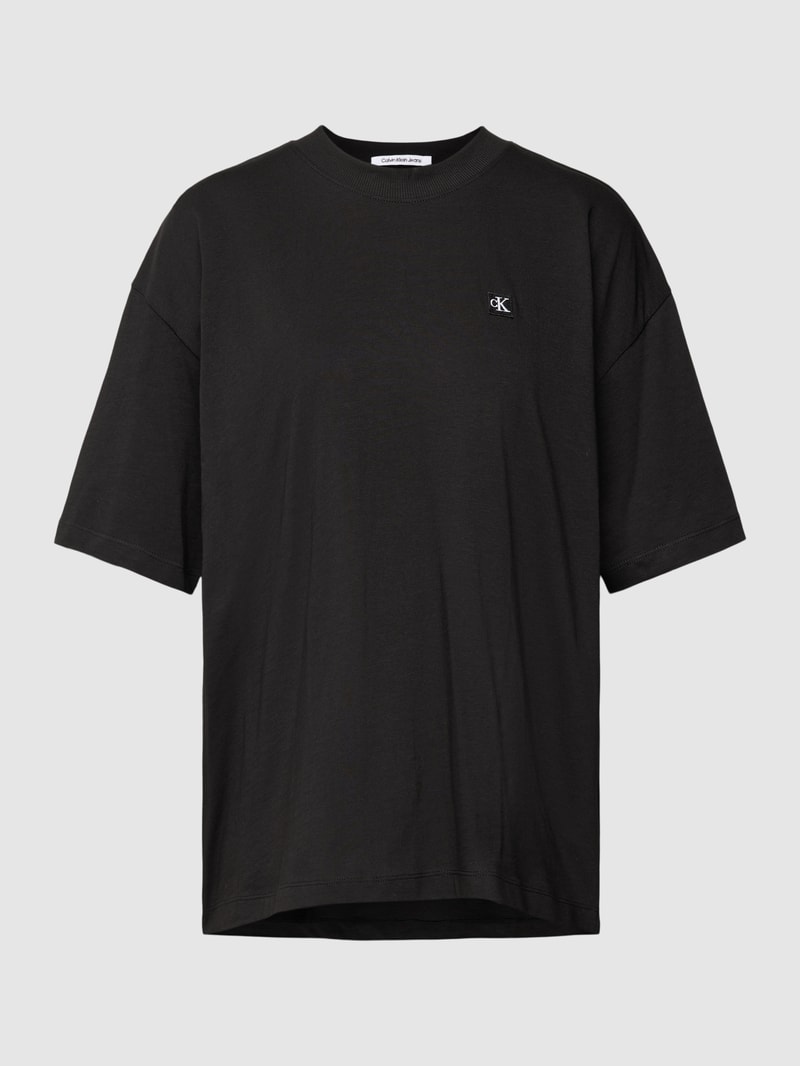 Oversized T-Shirt mit Rundhalsausschnitt in black
