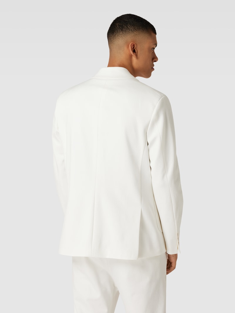 Sakko aus Viskose-Mix mit Reverskragen in offwhite