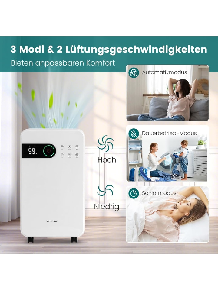 COSTWAY Luftentfeuchter 2,3L in Weiß günstig kaufen onesize