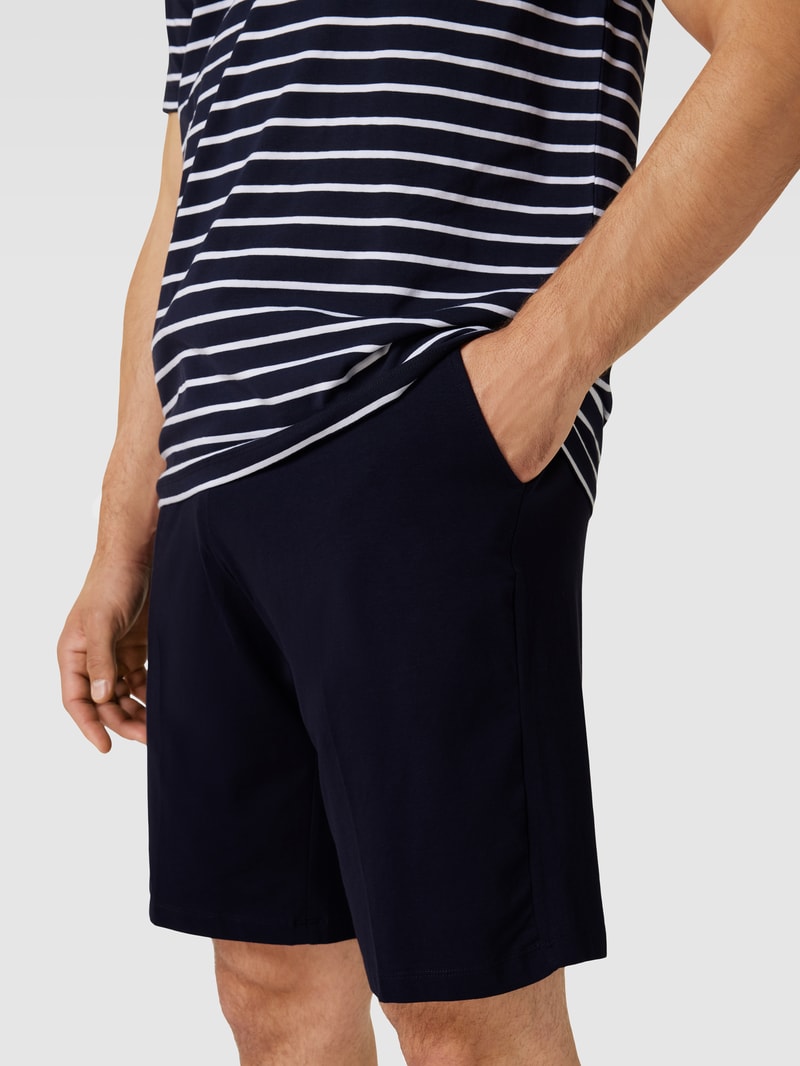 Pyjama mit Stretch-Anteil in dunkelblau