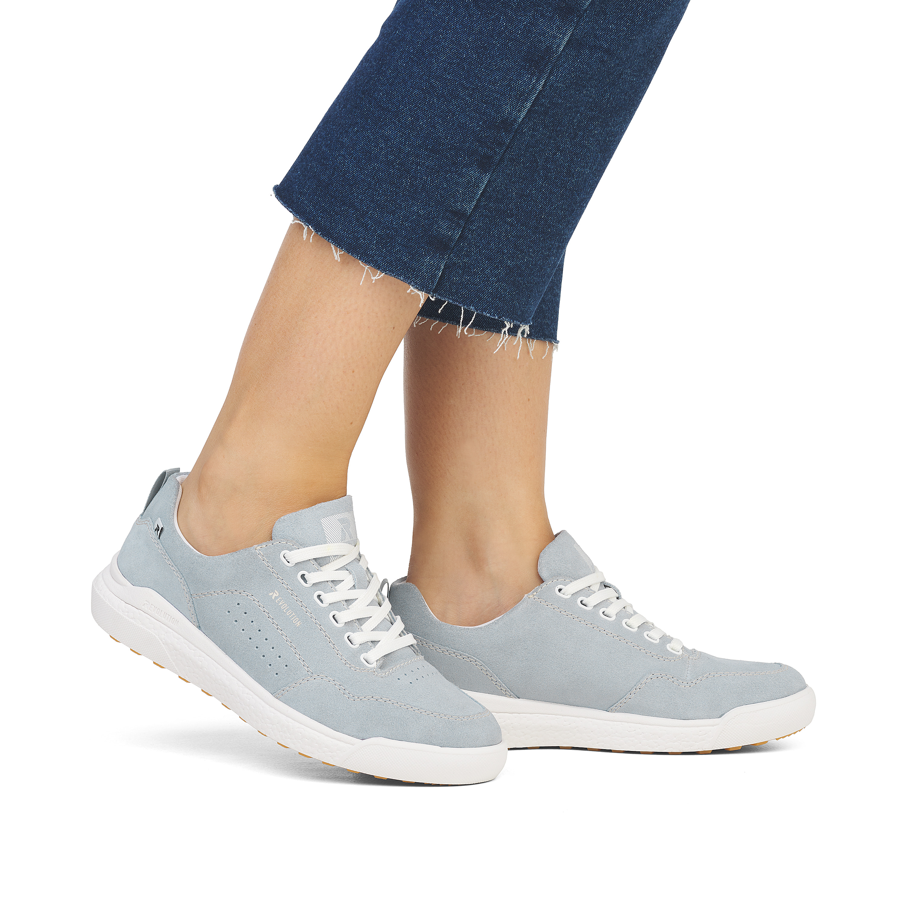 Rieker Damen Sneaker Low steel blue