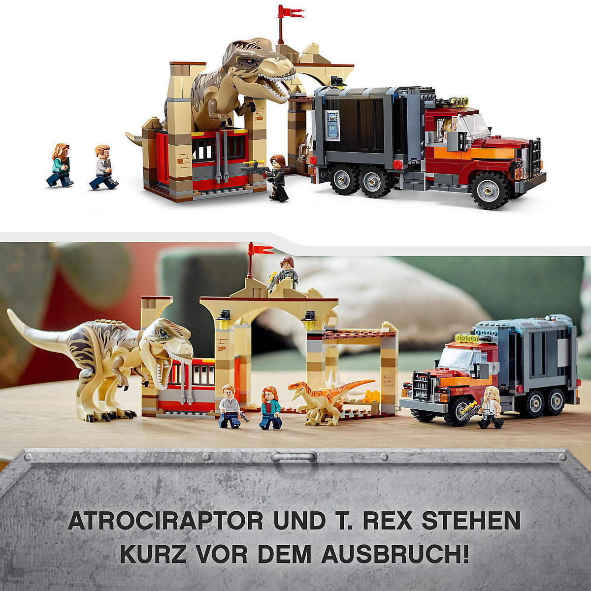 LEGO® Jurassic World 76948 T. Rex & Atrociraptor: Dinosaurier-Ausbruch