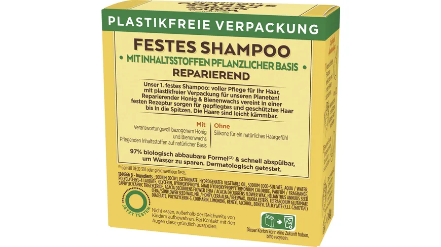 Garnier Wahre Schätze Festes Shampoo Honig Schätze 60 g