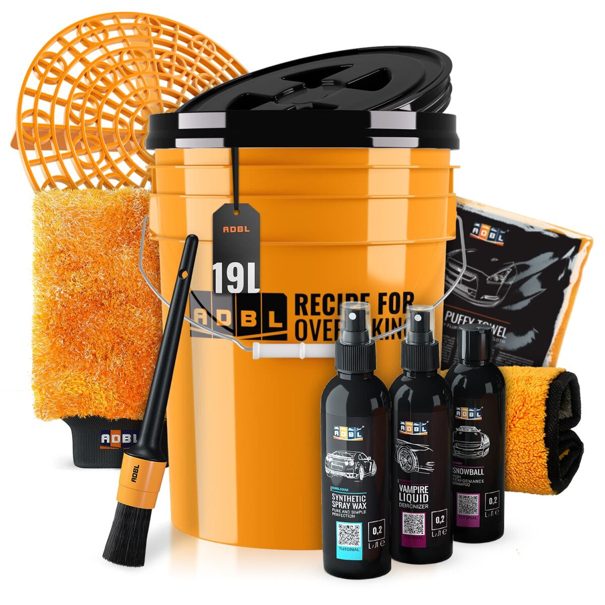 ADBL Exterior Experience Set 10-teilig mit 19L-Wascheimer