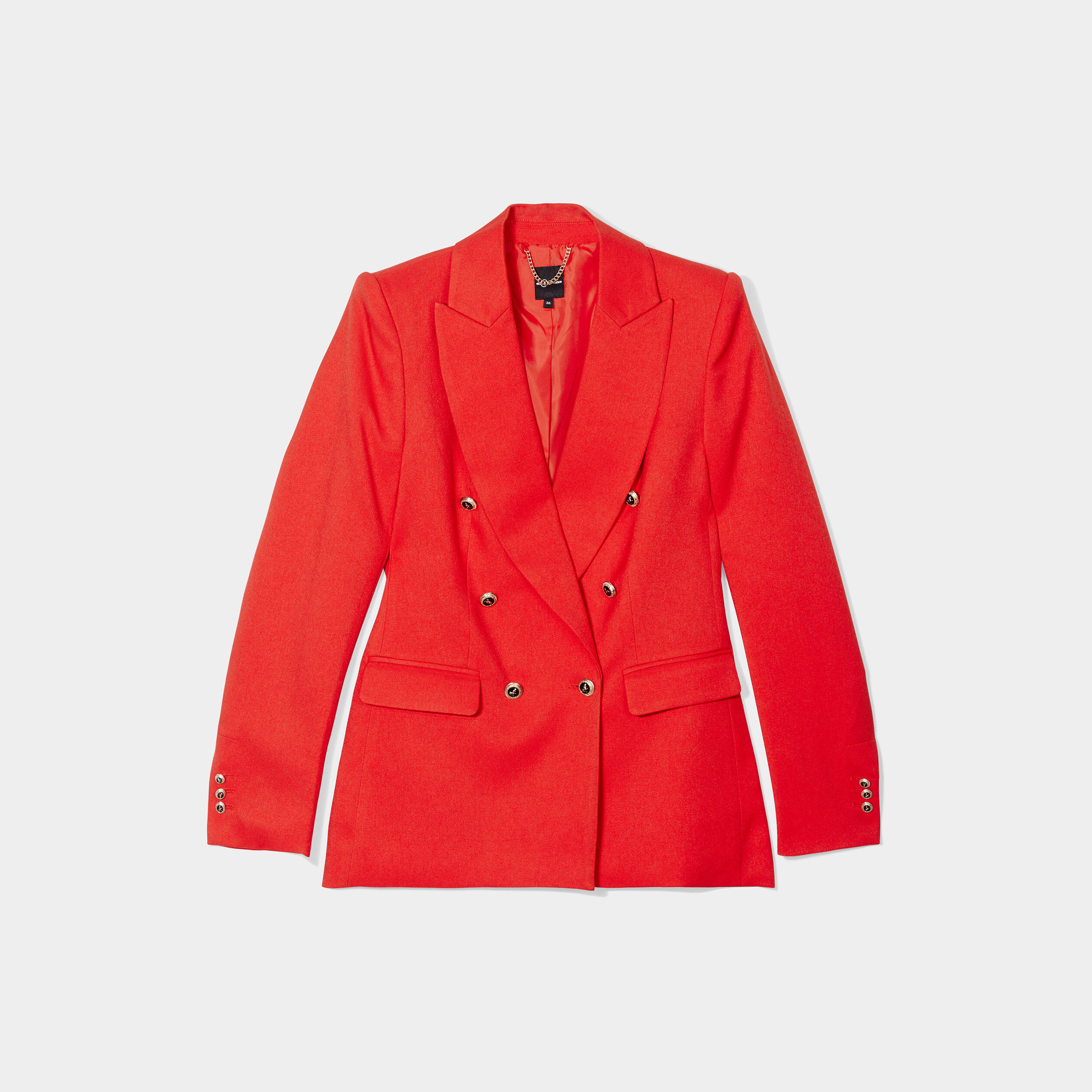 Veste blazer double boutonnage rouge femme | La Halle