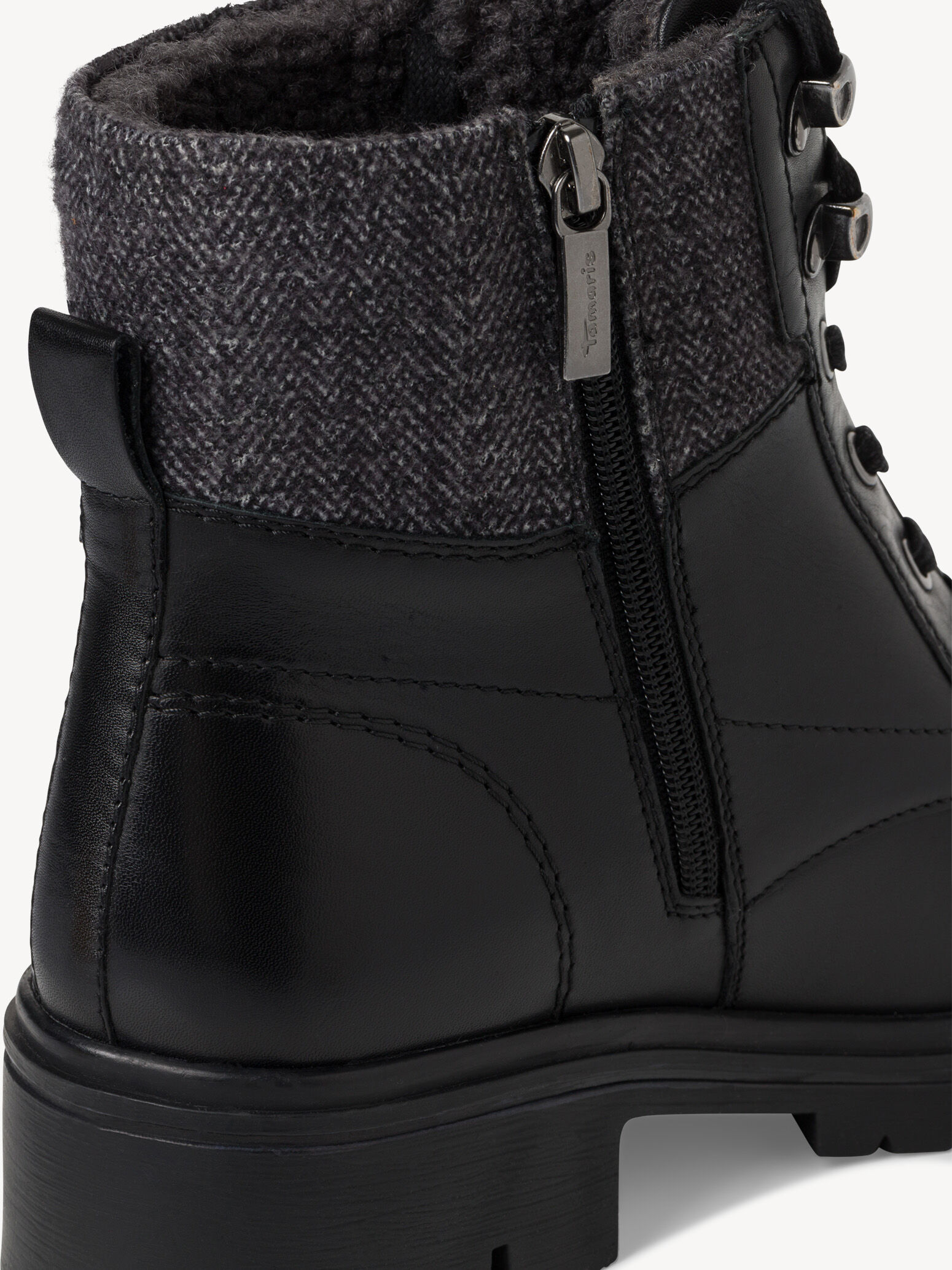 Bottine en cuir - noir
