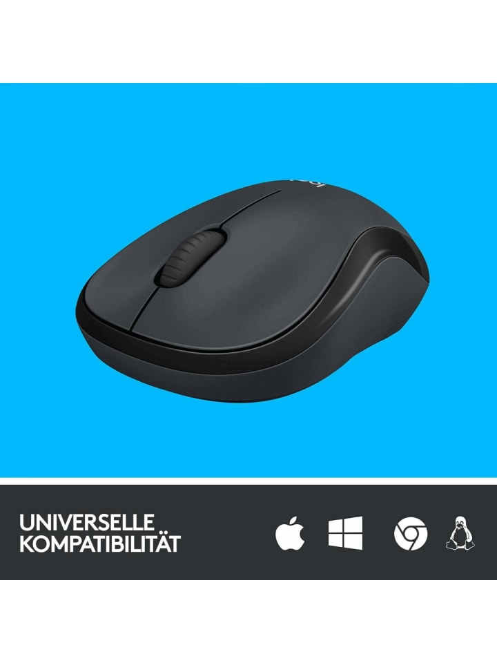 Logitech Logitech M220 SILENT Kabellose Maus, 2,4 GHz mit USB-Empfänger, in Anthrazit günstig kaufen onesize