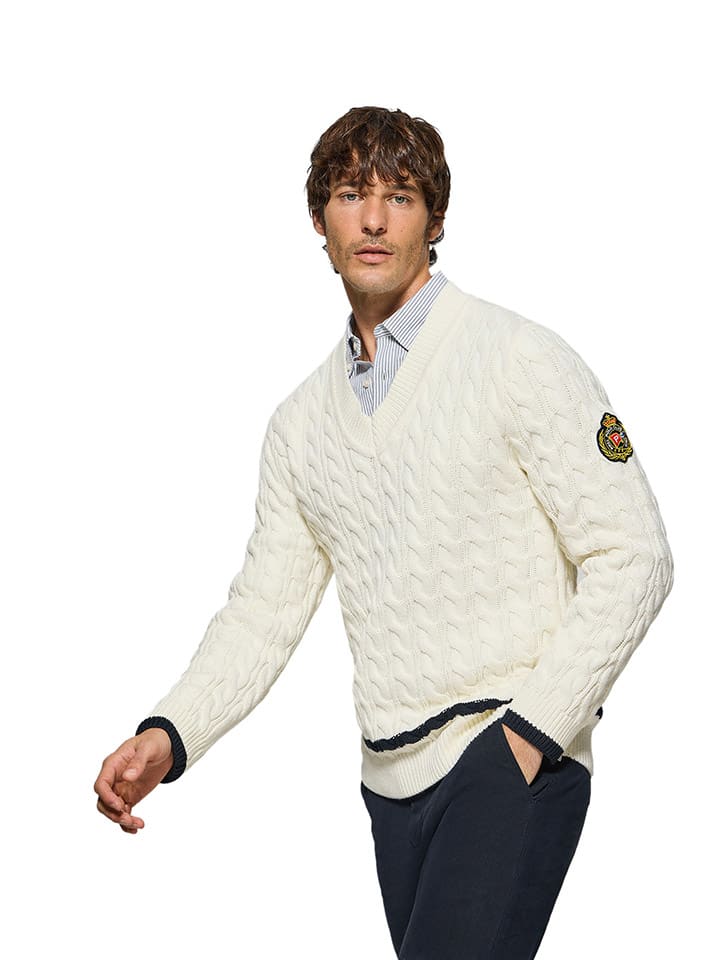 Polo Club Pullover in Creme günstig kaufen