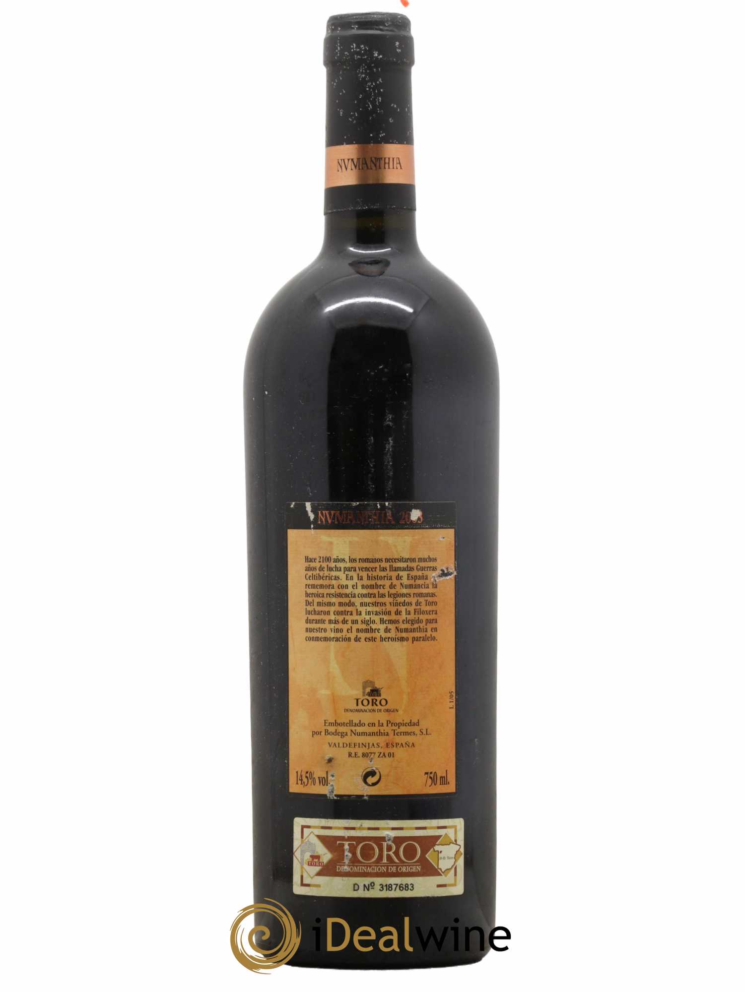 Toro DO Bodega Numanthia Numanthia  2003 - Lot de 1 Bouteille