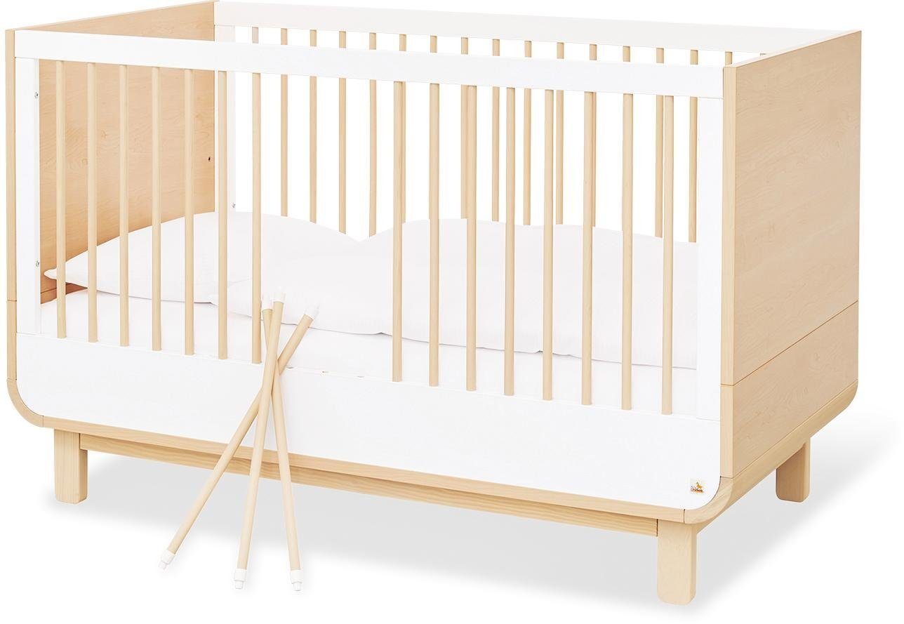 Pinolino® Babyzimmer-Komplettset Round, (Set, 3-St., Kinderbett, Schrank, Wickelkommode), breit groß; mit Kinderbett, Schrank und Wickelkommode; Made in Europe