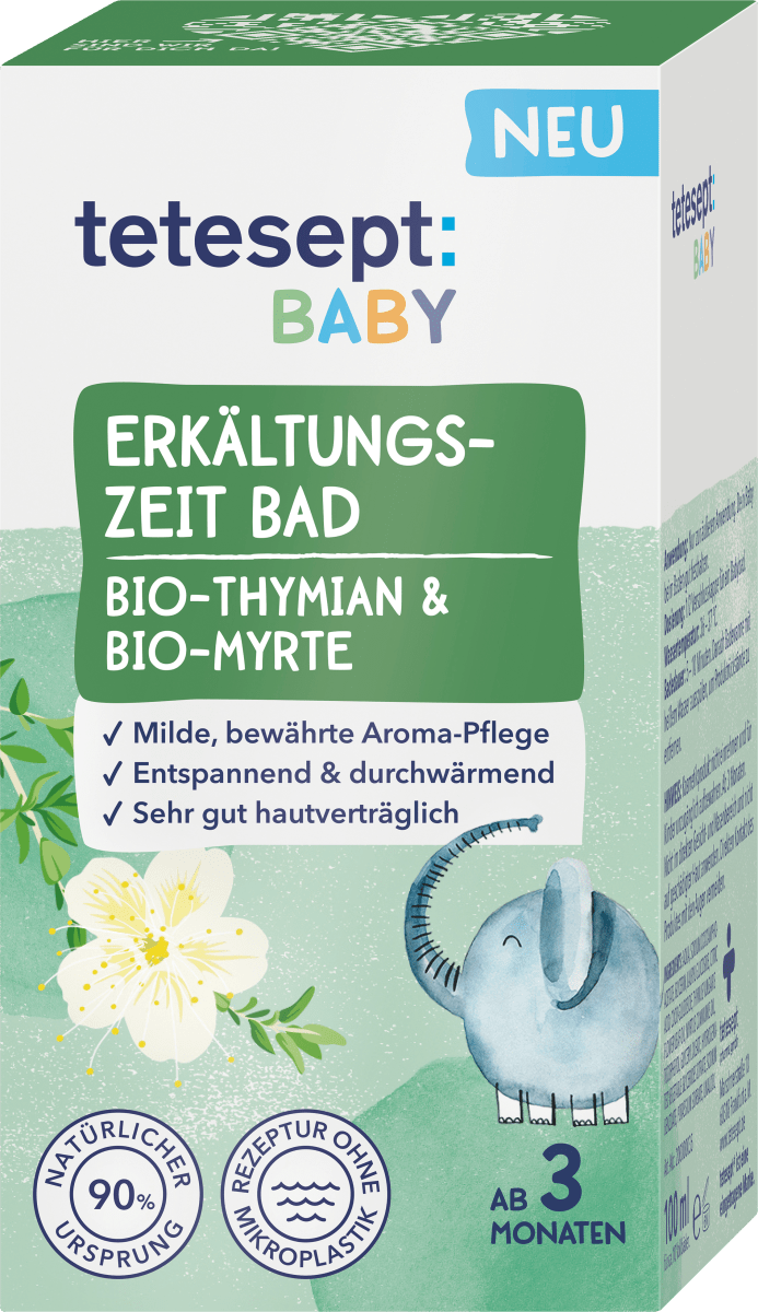 Baby Erkältungszeit Bad mit Thymian & Myrte, 100 ml