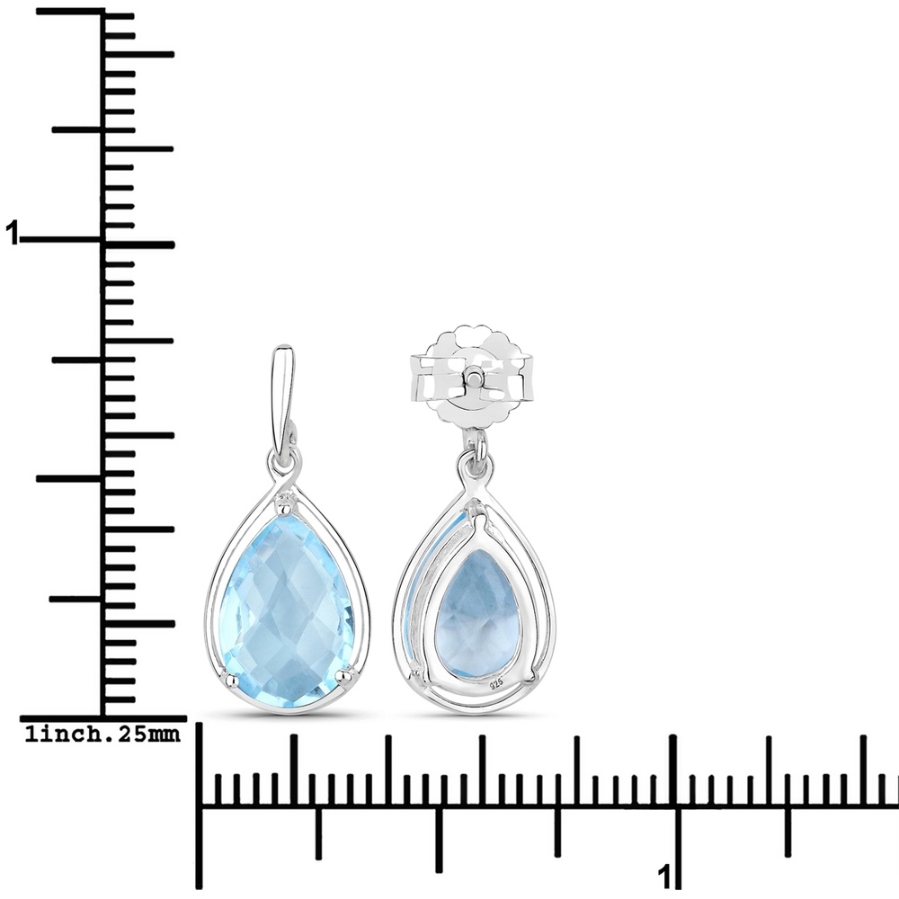 Rafaela Donata Boucles doreilles Argent sterling Topaz bleu en Argent Bijoux