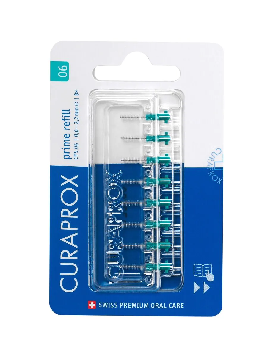 Curaprox CPS 06 Prime Refill - interdentalbørster 8 stk.