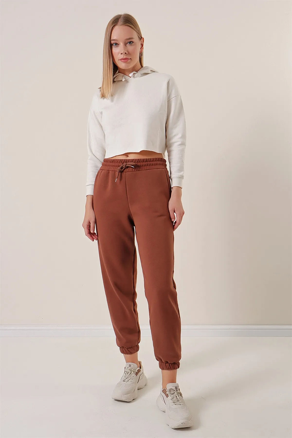 Pattaya  Fleece-Jogger-Strick-Jogginghose für Damen