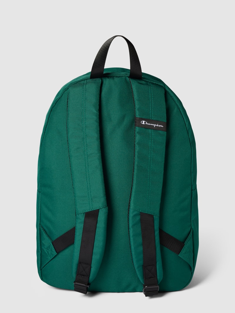 Rucksack mit Label-Details in dunkelgrün