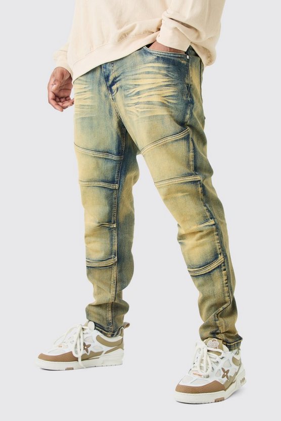 Plus getönte Skinny Stretch Jeans