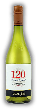 Santa Rita, 120 Reserva Especial, Chardonnay, 2022, Valle Central  Santa Rita, 120 Reserva Especial, Chardonnay, 2022, Valle Central  Ein frischer und ausgewogener Wein. Jahrgang 2022 - 0,75	 Liter - Vol 13,5%