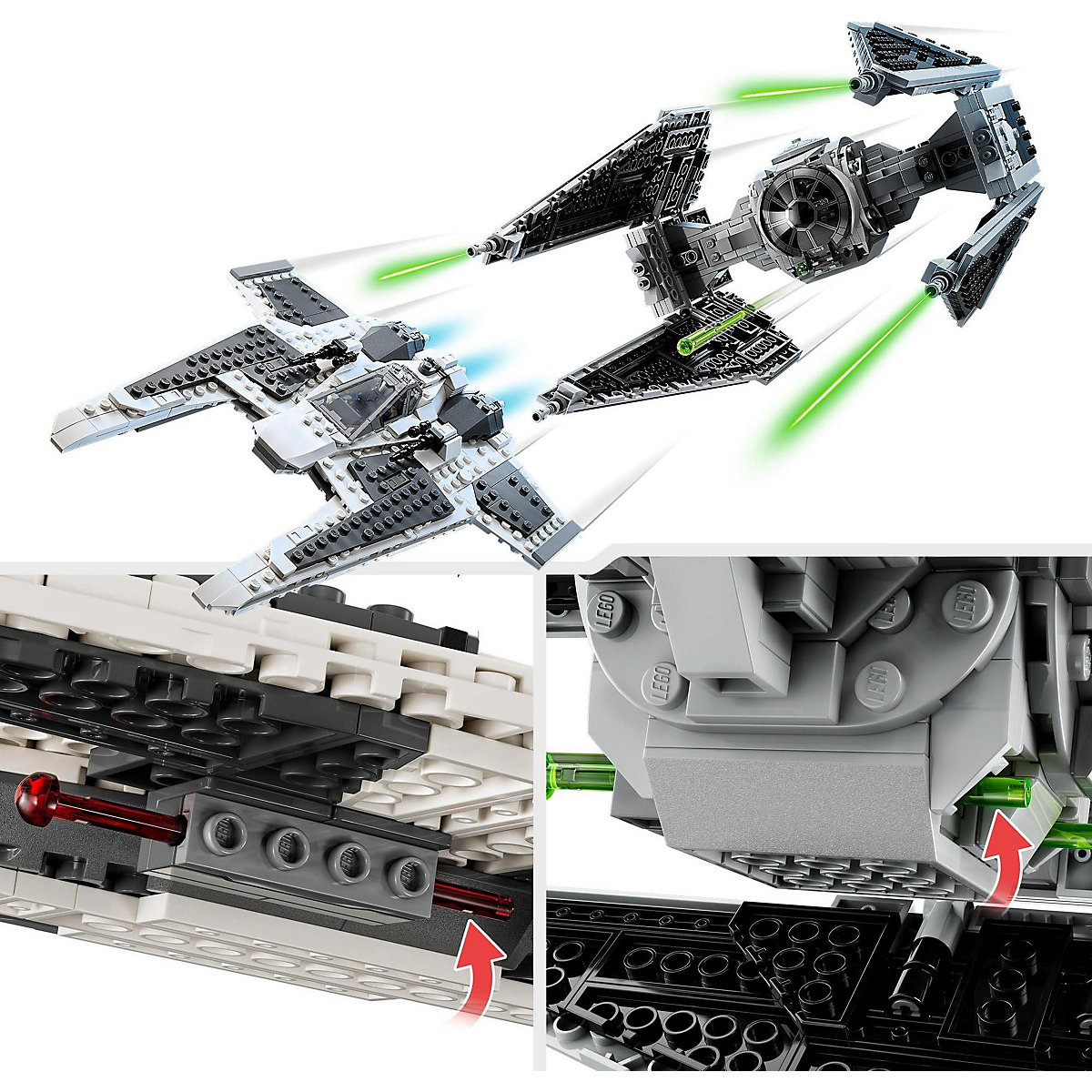 LEGO® Star Wars 75348 Mandalorianischer Fang Fighter vs. TIE Interceptor