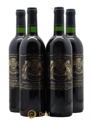 Château Pontac Lynch Cru Bourgeois  1996 - Lot de 4 Bouteilles