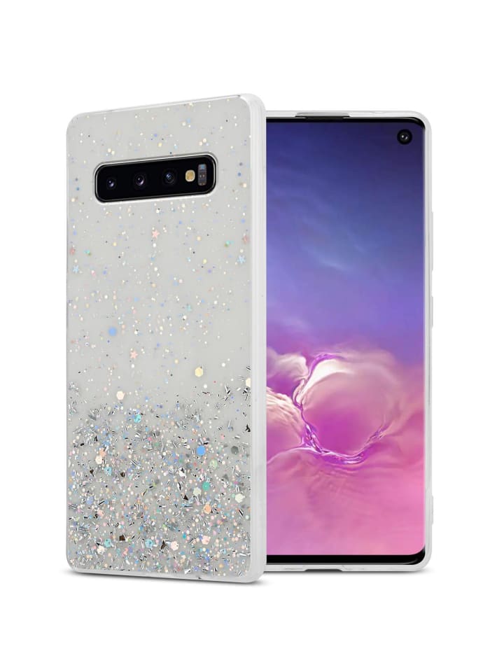 cadorabo Hülle für Samsung Galaxy S10 PLUS Glitter in Transparent mit Glitter günstig kaufen Samsung Galaxy S10