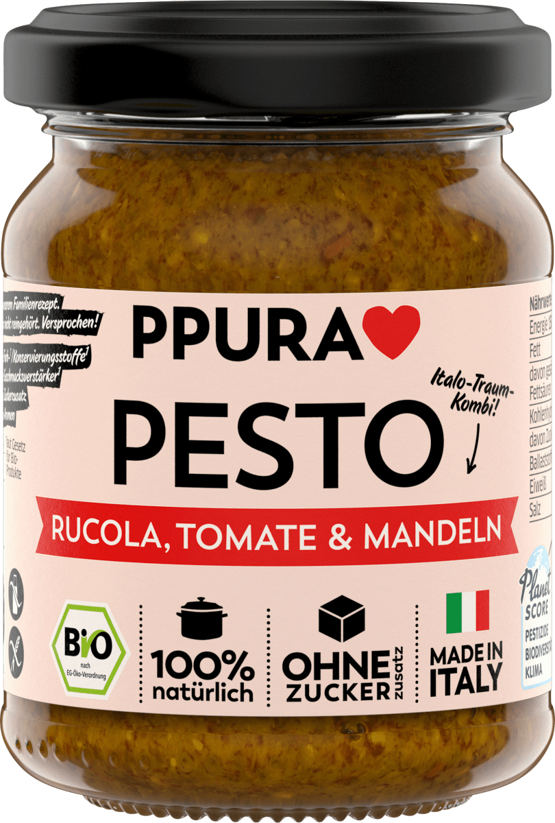 Pesto, Rucola, Tomate & Mandeln, 120 g