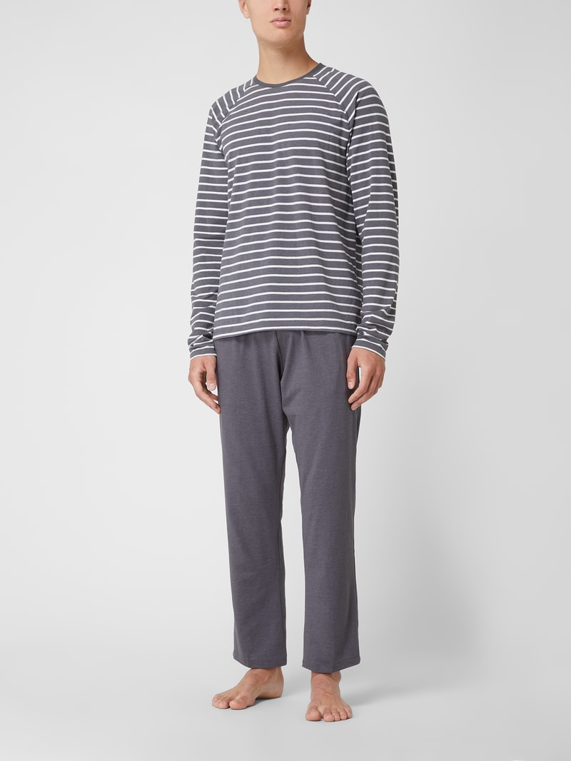 Pyjama mit Stretch-Anteil in anthrazit
