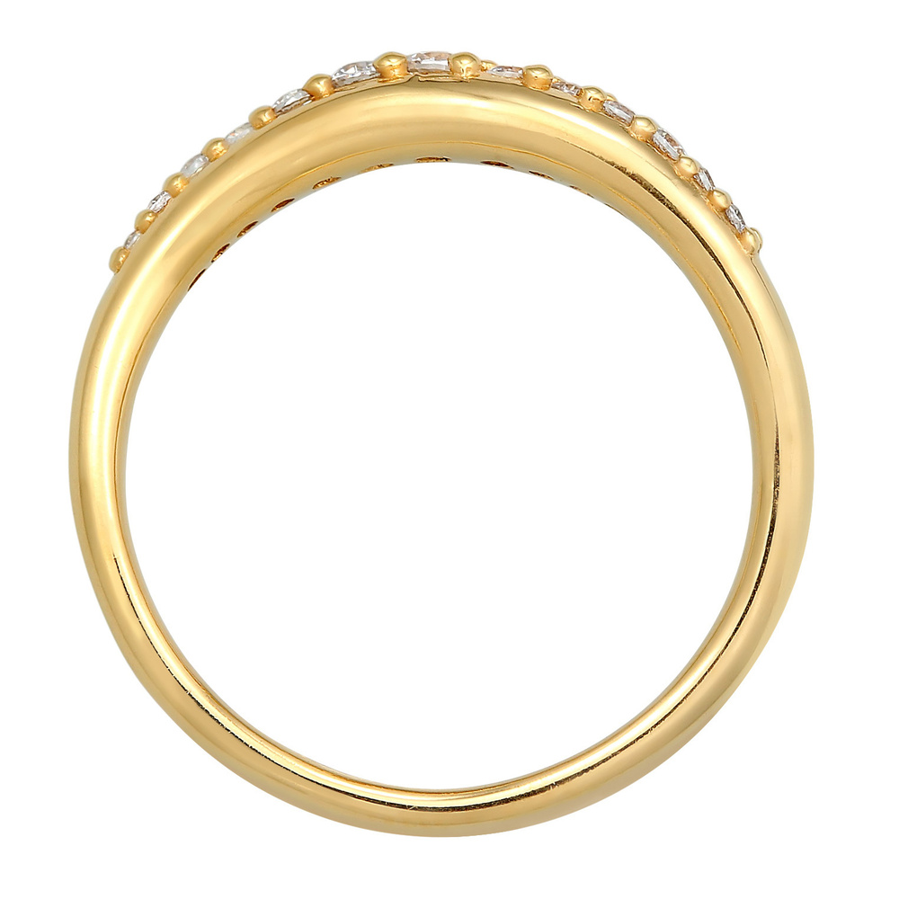 Elli Elli Bague Femmes Piles Courbes Élégant avec cristaux de zirconium en argent ster Bague