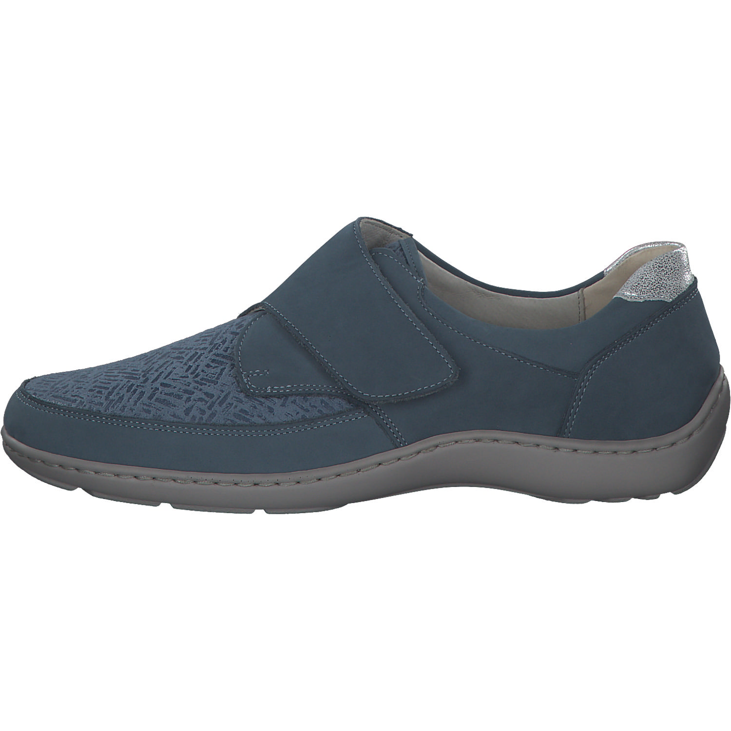 Waldläufer Henni 496H31, Komfort-Halbschuhe, Damen, DENIM DENIM SILBER