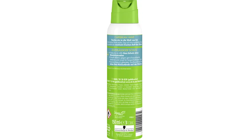 FA Deospray Caribbean Wave 150ml 150 ml